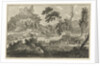 Arcadian river landscape with two donkeys by Leonard Schenk