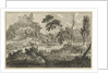 Arcadian river landscape with two donkeys by Leonard Schenk