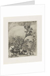 Two plants and a frog by Martinus Antonius Kuytenbrouwer Jr