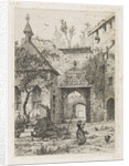 Entrance to the castle of Hollenfeltz by Martinus Antonius Kuytenbrouwer Jr