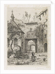 Entrance to the castle of Hollenfeltz by Martinus Antonius Kuytenbrouwer Jr