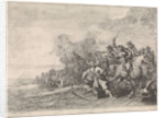 Cavalry in combat and infantry by Theodorus van Kessel
