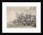 Cavalry in combat and infantry by Theodorus van Kessel