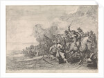 Cavalry in combat and infantry by Theodorus van Kessel