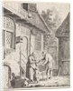 Courtyard with farmers by Johannes Christiaan Janson