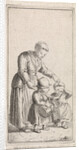 Woman with two children by Johannes Christiaan Janson