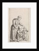 Woman with two children by Johannes Christiaan Janson
