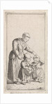 Woman with two children by Johannes Christiaan Janson