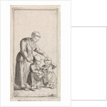 Woman with two children by Johannes Christiaan Janson