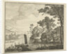 River landscape with bathers by Gerard Melder