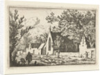 Swineherd near church by Allaert van Everdingen