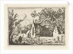 Swineherd near church by Allaert van Everdingen