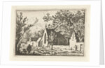 Swineherd near church by Allaert van Everdingen