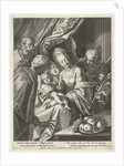 Holy Family with Saint Anna and two angels by Flamini Valerini