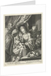 Holy Family with Saint Anna and two angels by Flamini Valerini