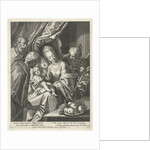Holy Family with Saint Anna and two angels by Flamini Valerini
