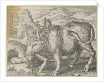 Fable of the bull and mouse by Aegidius Sadeler