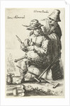 Man with wooden leg and an old woman by Salomon Savery