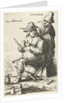Man with wooden leg and an old woman by Salomon Savery