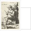 Man with wooden leg and an old woman by Salomon Savery