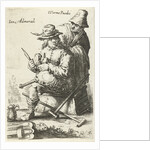 Man with wooden leg and an old woman by Salomon Savery