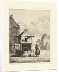 Girl at a waterhole by Cornelis Springer