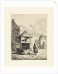 Girl at a waterhole by Cornelis Springer