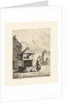 Girl at a waterhole by Cornelis Springer