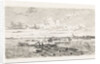 Flooded landscape between Oss and Lith The Netherlands by Cornelis Springer