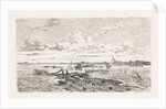 Flooded landscape between Oss and Lith The Netherlands by Cornelis Springer