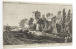 Farm outside the Porta del Popolo Italy by Herman van Swanevelt