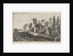 Farm outside the Porta del Popolo Italy by Herman van Swanevelt