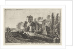 Farm outside the Porta del Popolo Italy by Herman van Swanevelt