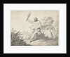 Scene from the Commedia dell'Arte with boy getting beating of a man by Anonymous