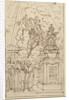 Figures at a tomb by Johannes van Dregt
