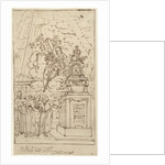 Figures at a tomb by Johannes van Dregt