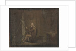 Painter in his studio by Anonymous