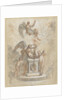 Allegory of Time and other figures around monument or altar by Anonymous