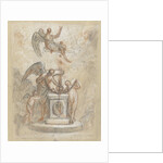 Allegory of Time and other figures around monument or altar by Anonymous