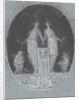 Ornament with two standing female figures by Anonymous