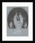 Ornament with two standing female figures by Anonymous