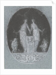 Ornament with two standing female figures by Anonymous