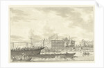 s Lands Zeemagazijn after the fire by Jan Bulthuis