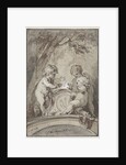 Allegory with three putti at an altar by Jacob de Wit
