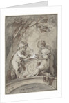 Allegory with three putti at an altar by Jacob de Wit