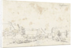 The village Vuilendam at Molenaarsgraaf in Alblasserwaard The Netherlands by Cornelis Pronk