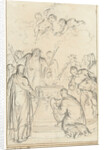 Pagan priests sacrificed on an altar by Jacob de Wit