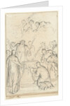 Pagan priests sacrificed on an altar by Jacob de Wit