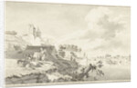 View of the Valkhof Nijmegen and broken locks at the Ooischendijk by Anonymous