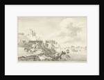 View of the Valkhof Nijmegen and broken locks at the Ooischendijk by Anonymous